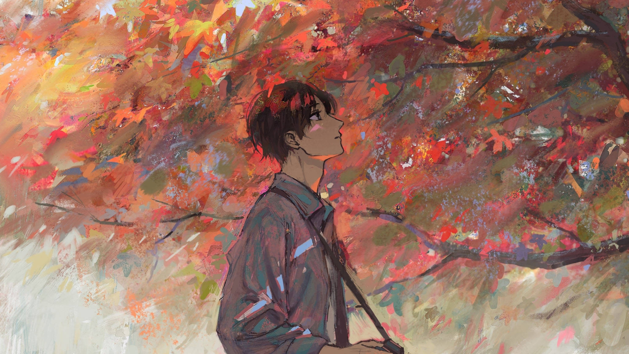 秋の美少年 壁紙