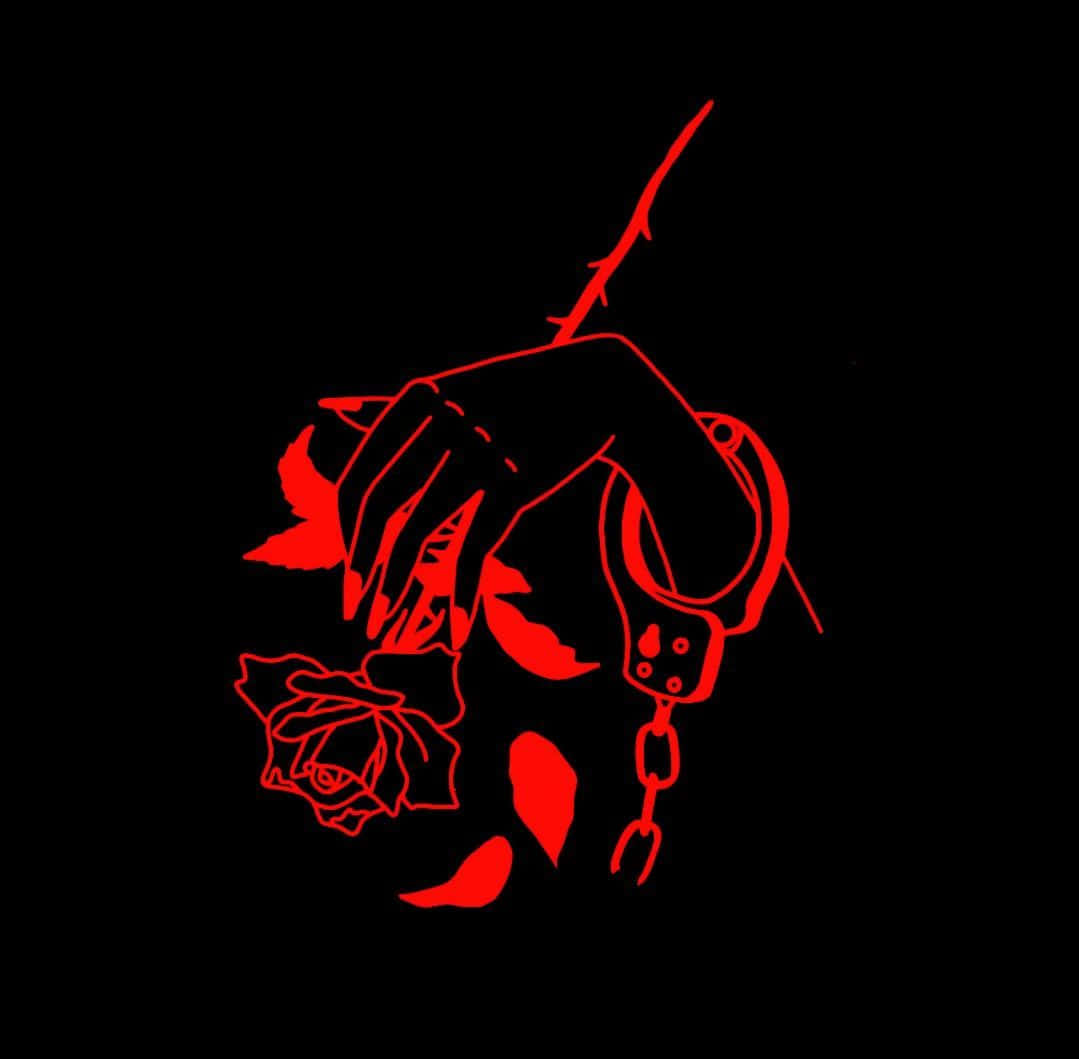 究極の融合 - 黒と赤の美学 壁紙