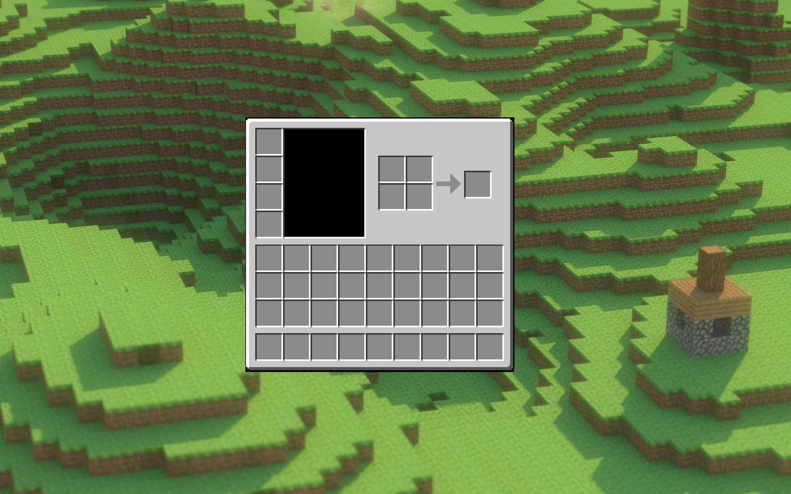 空のマインクラフトインベントリ 壁紙