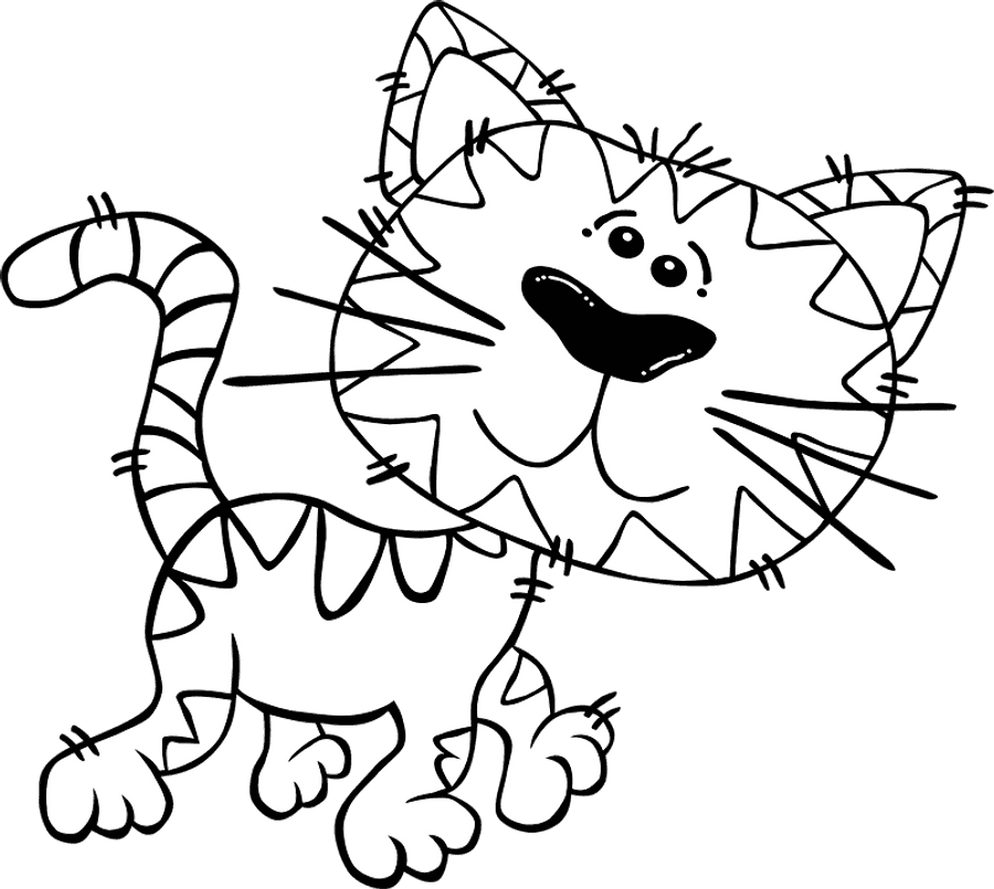 笑っている漫画の猫 壁紙