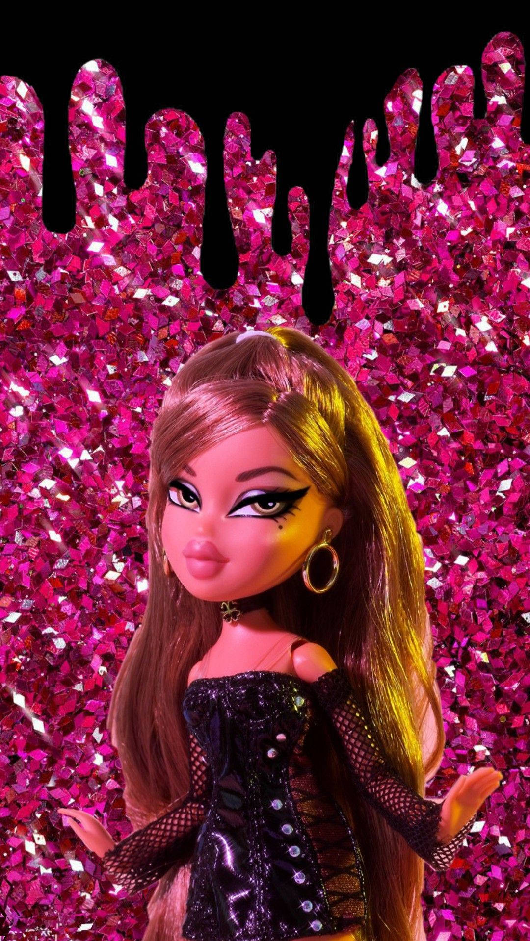 笑顔で冒険に備える4人のブラッツ人形 壁紙