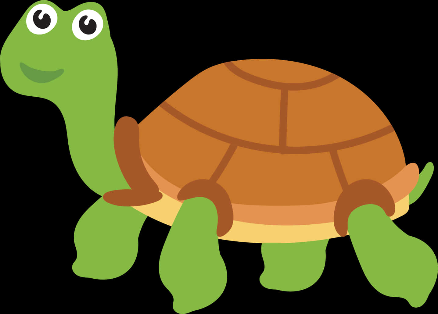 笑顔のカメのイラスト 壁紙