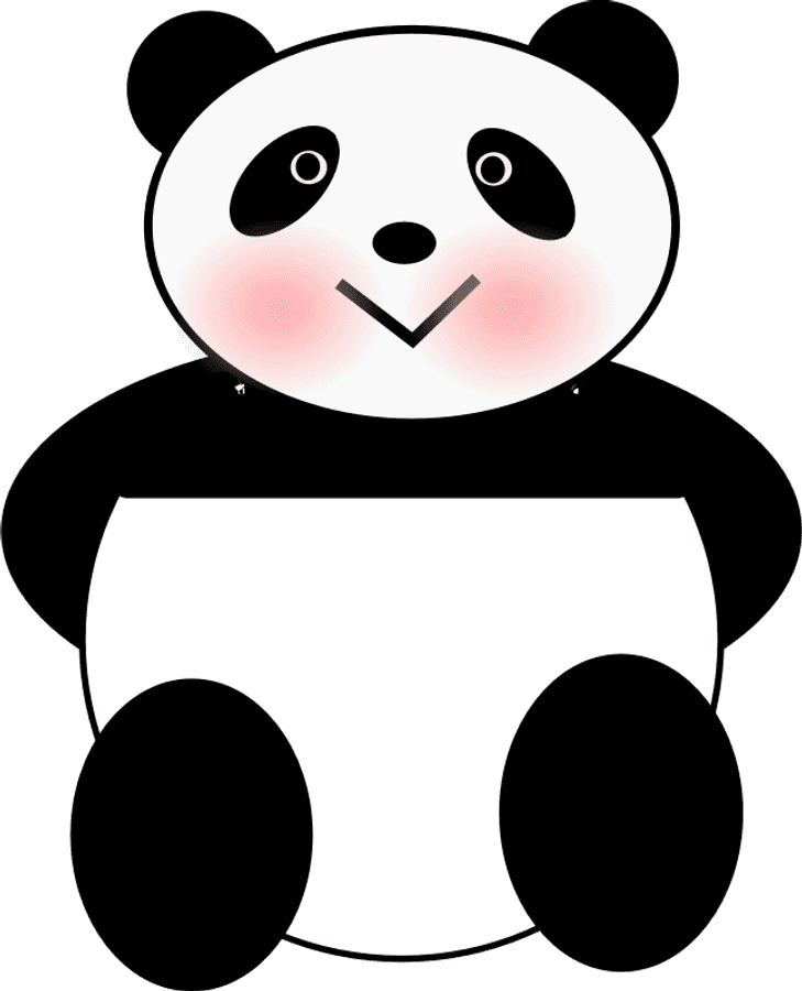 笑顔のカートゥーンパンダグラフィック 壁紙