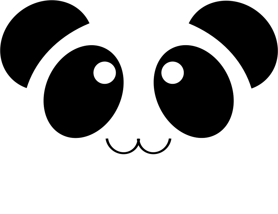 笑顔のパンダの顔のイラスト 壁紙