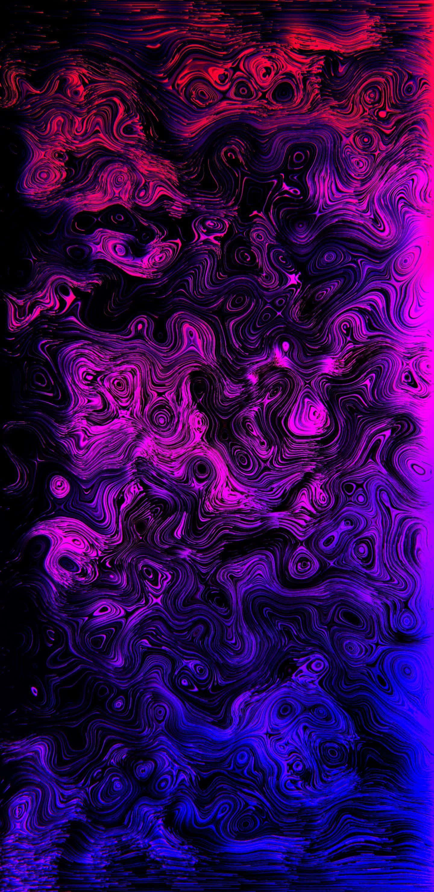紫と青の抽象画 壁紙