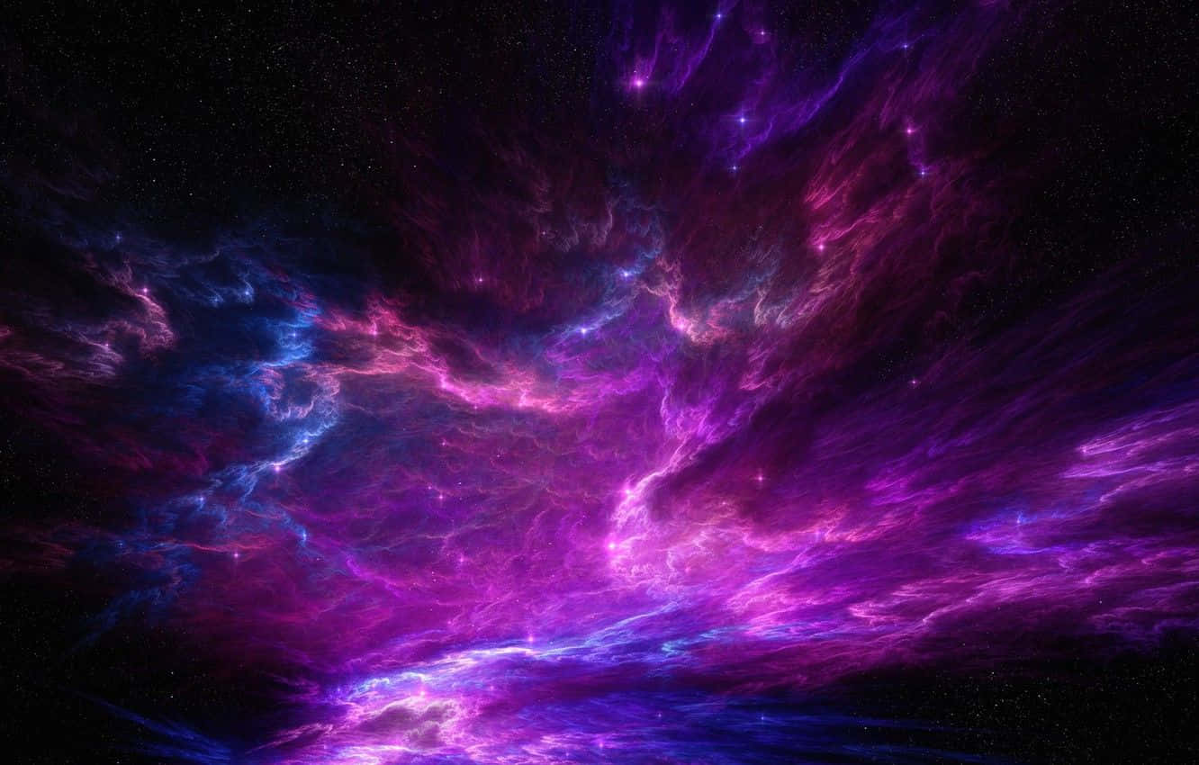 紫の星雲銀河オーバーレイ画像 壁紙