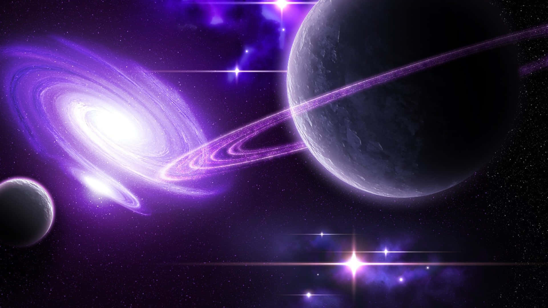 紫の銀河 - カラフルな宇宙を探検しよう 壁紙