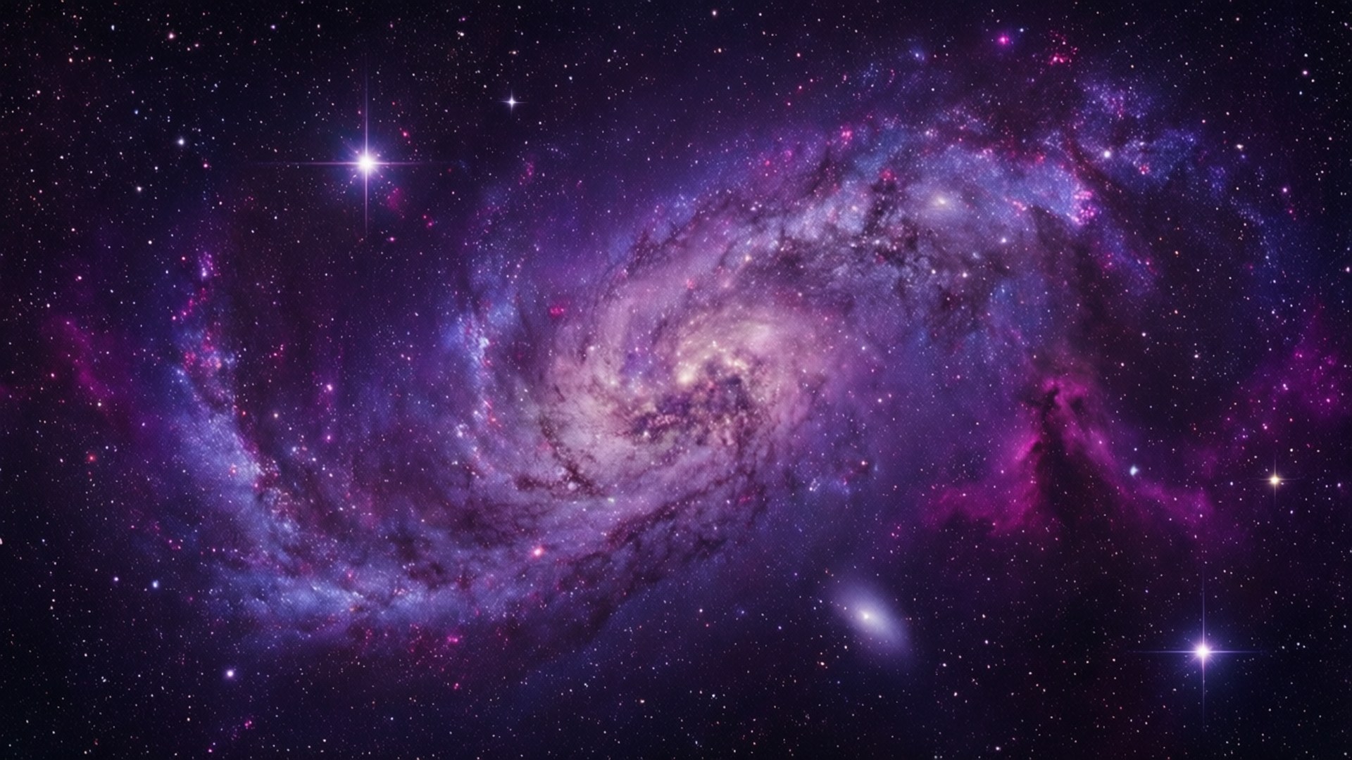 紫の銀河星雲 壁紙