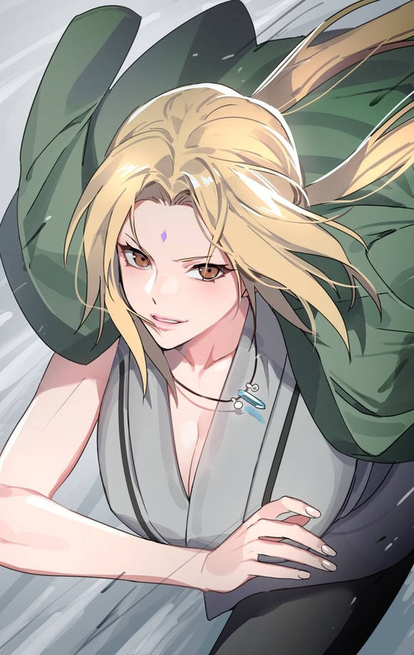 綱手が走る — ナルト 電話 GIF 壁紙