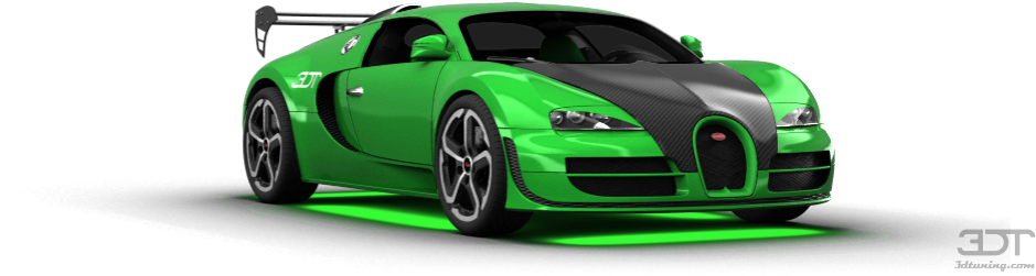 緑のブガッティ・ヴェイロン スポーツカー 壁紙