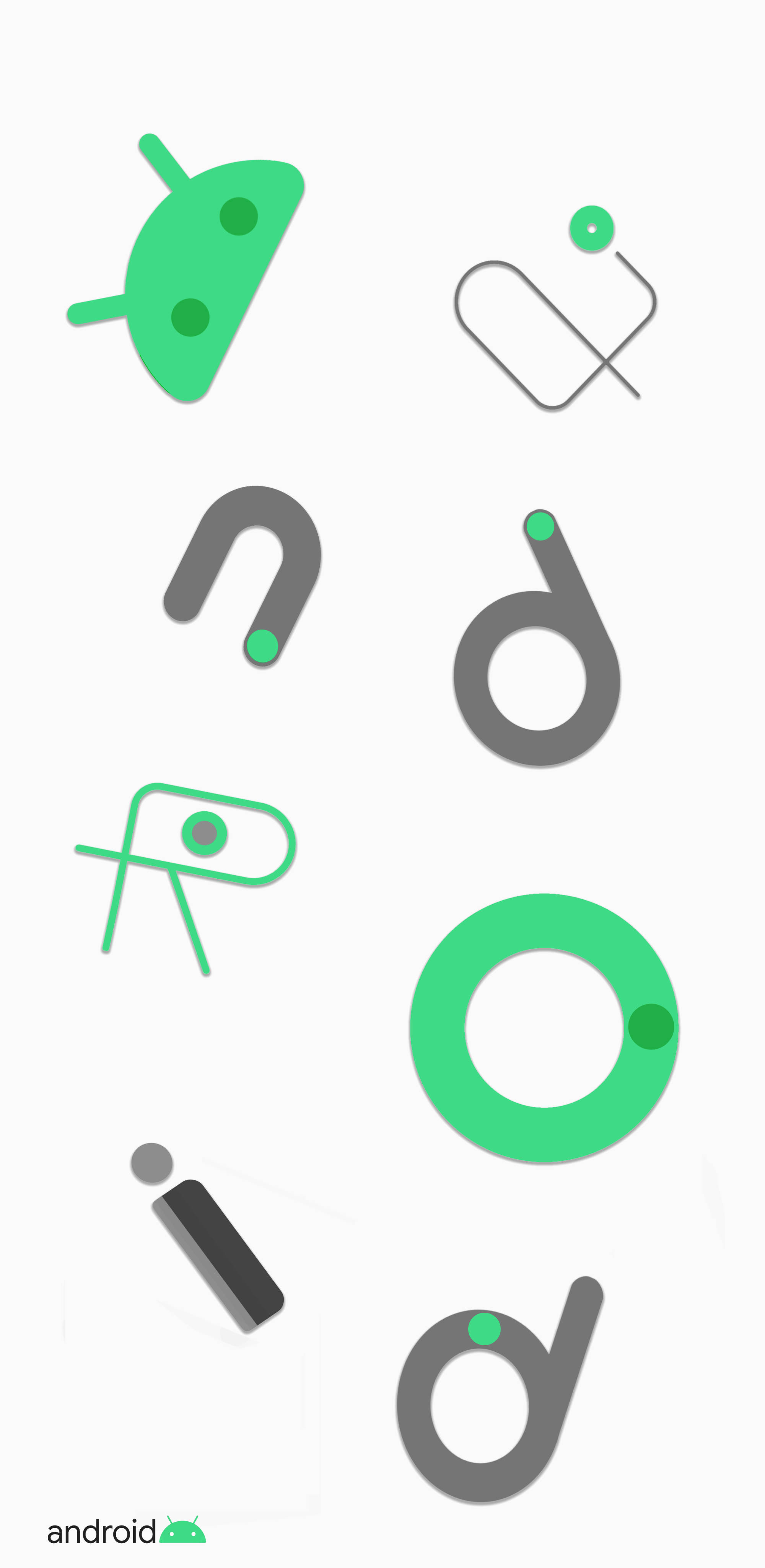 緑のロゴと緑の文字が描かれたデザイン 壁紙