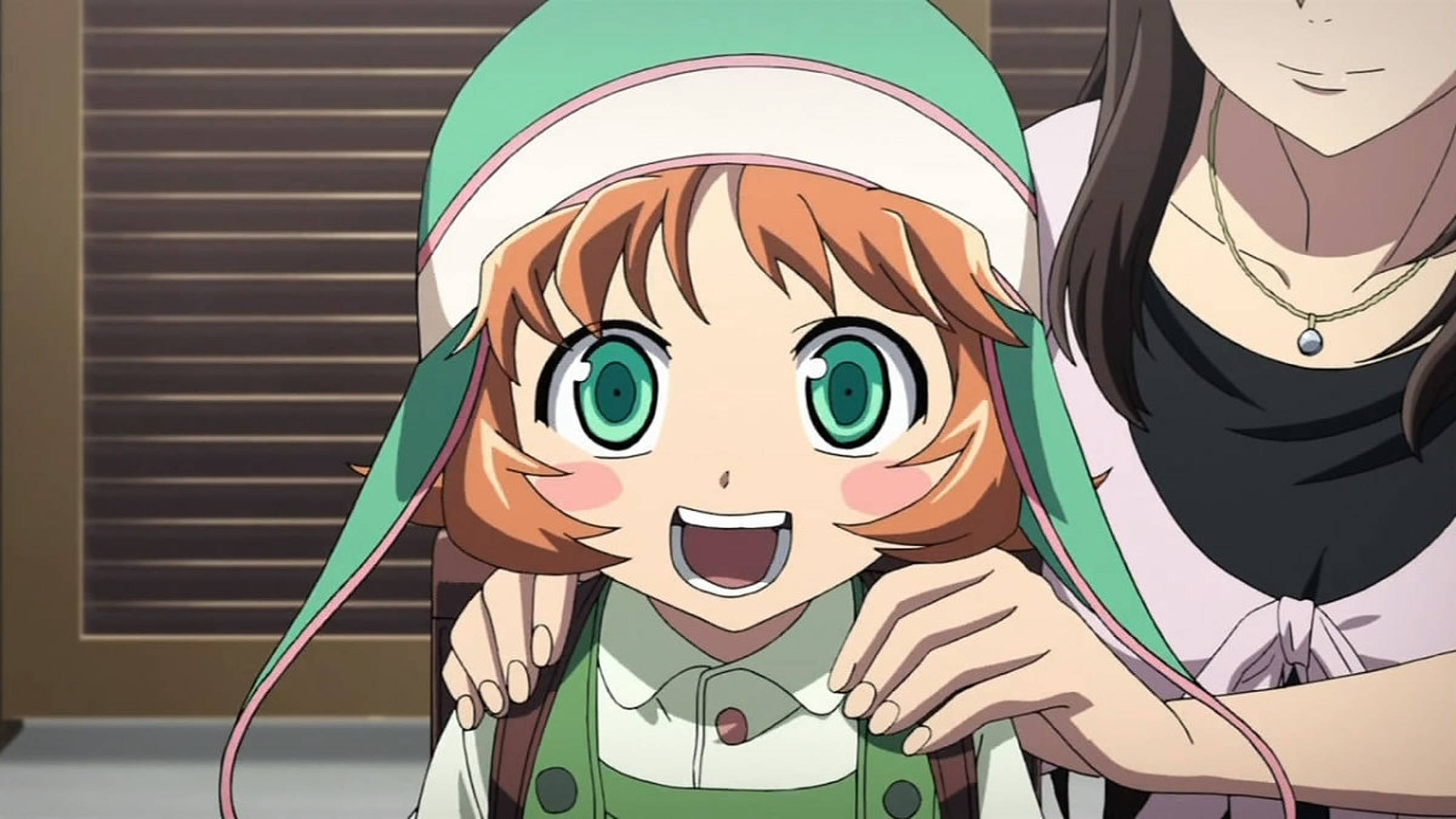 緑の瞳のアニメの子供 壁紙