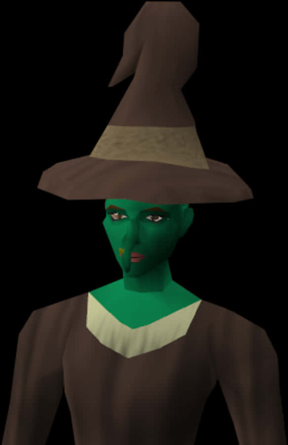 緑の顔の帽子をかぶった魔女 壁紙