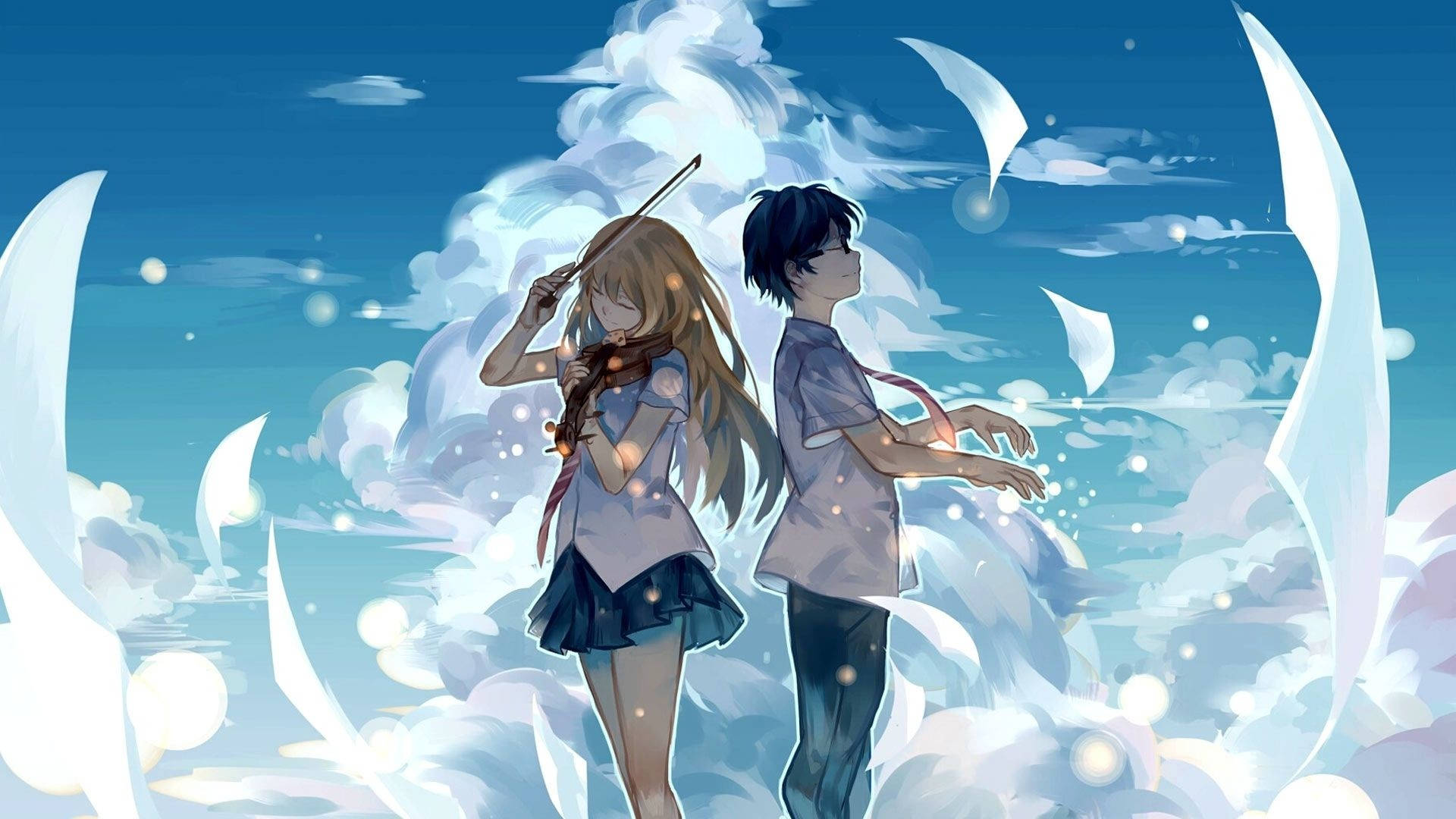 美しいアニメ『四月は君の嘘』 壁紙
