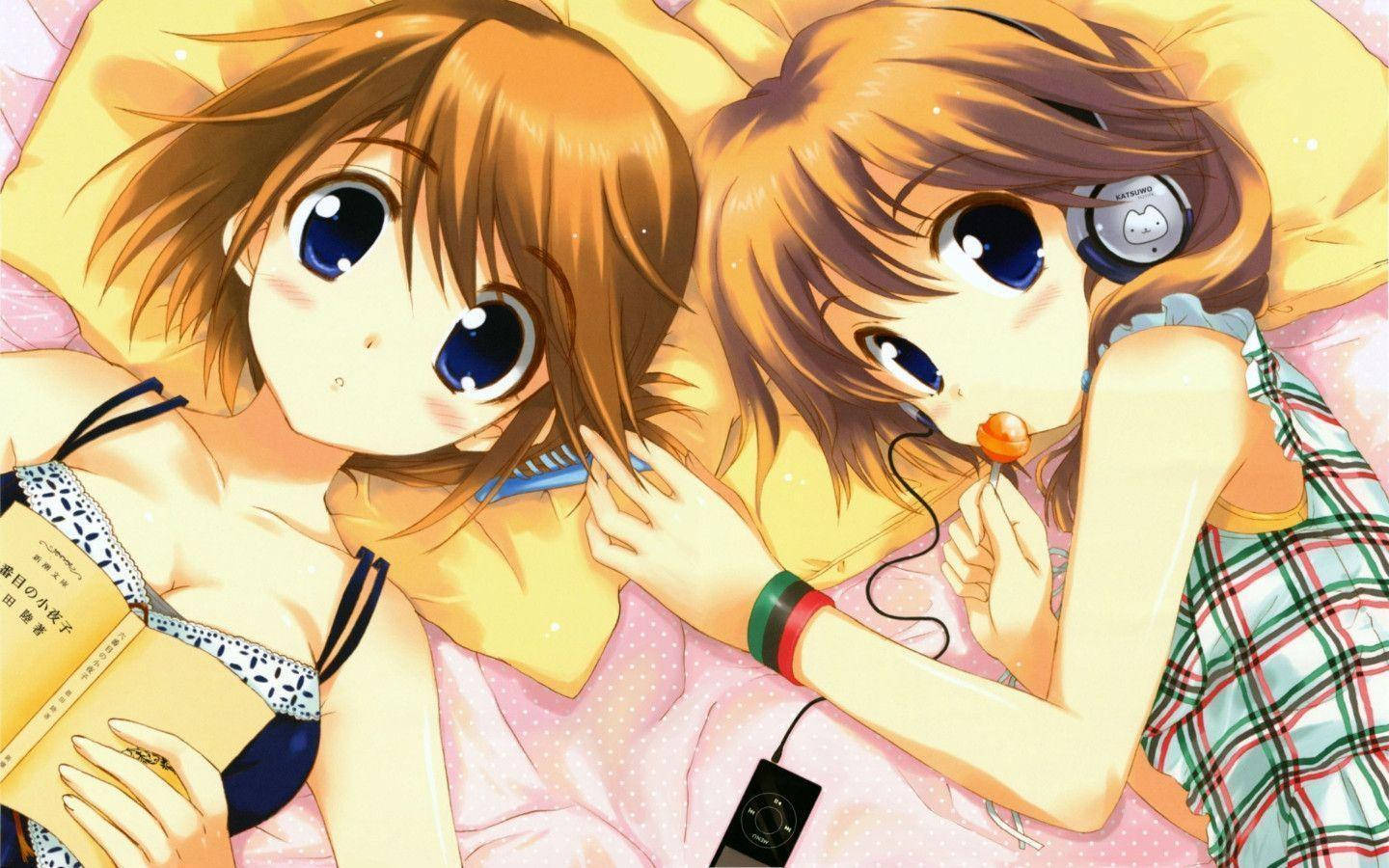 美しいアニメの兄妹 壁紙