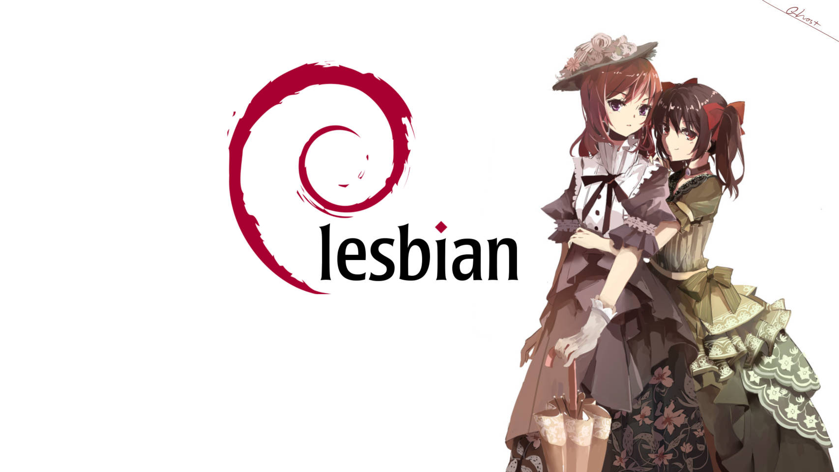 美しいアニメレズビアン 壁紙