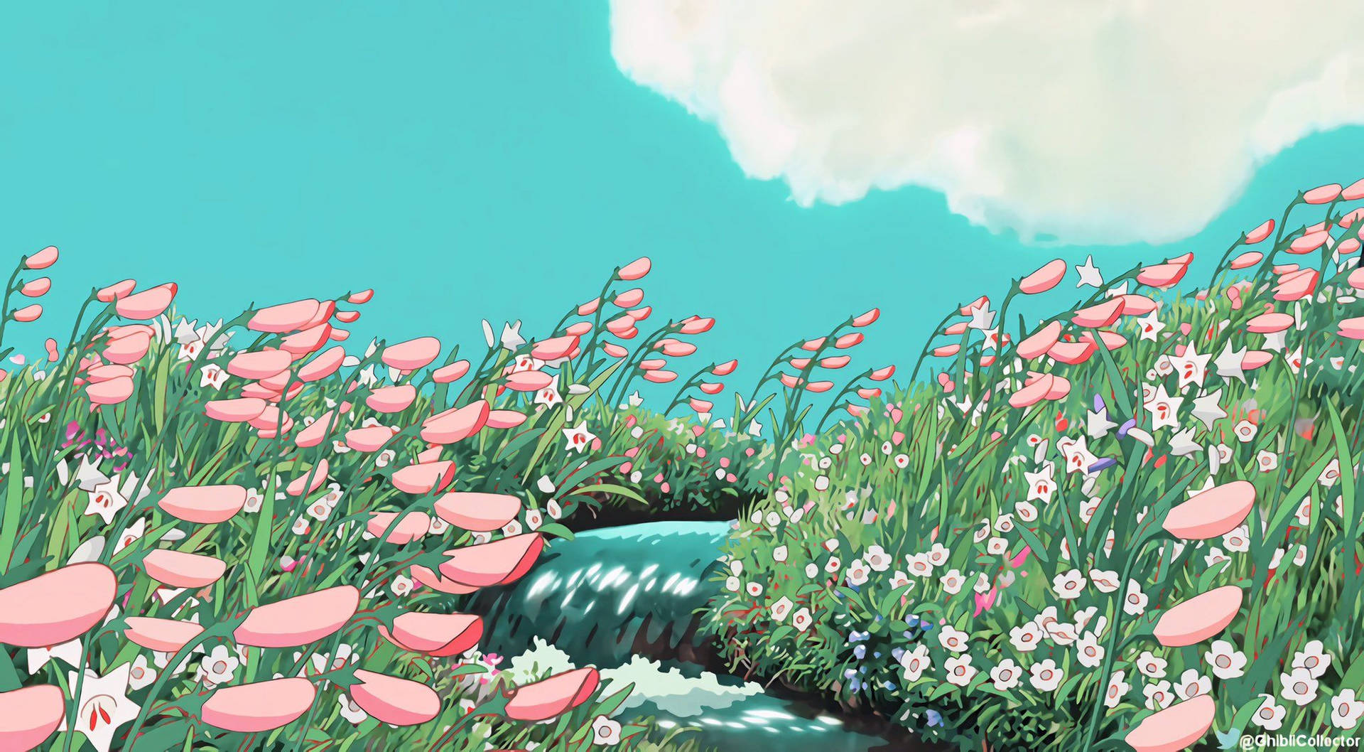 美しいアート ピンクの花の壁紙