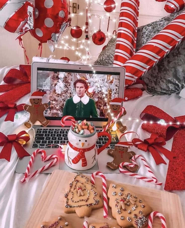 美しいイルミネーションのクリスマスライト 壁紙