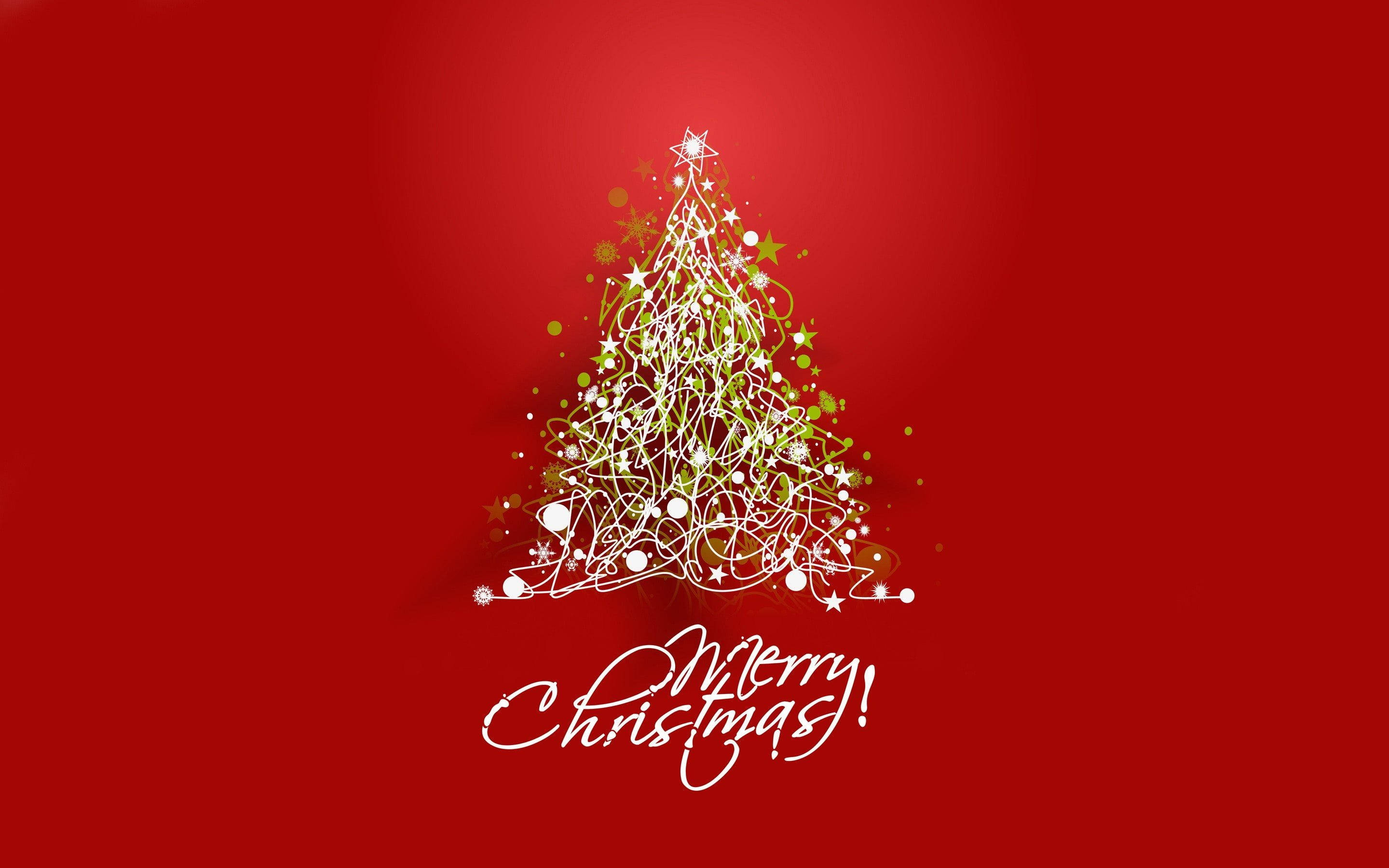 美しいクリスマスツリーのイラスト 壁紙
