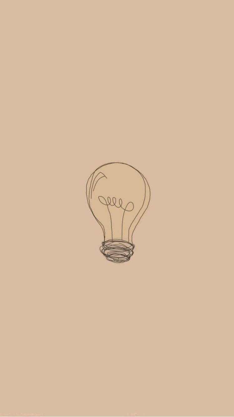 美しいブラウン電球アート 壁紙