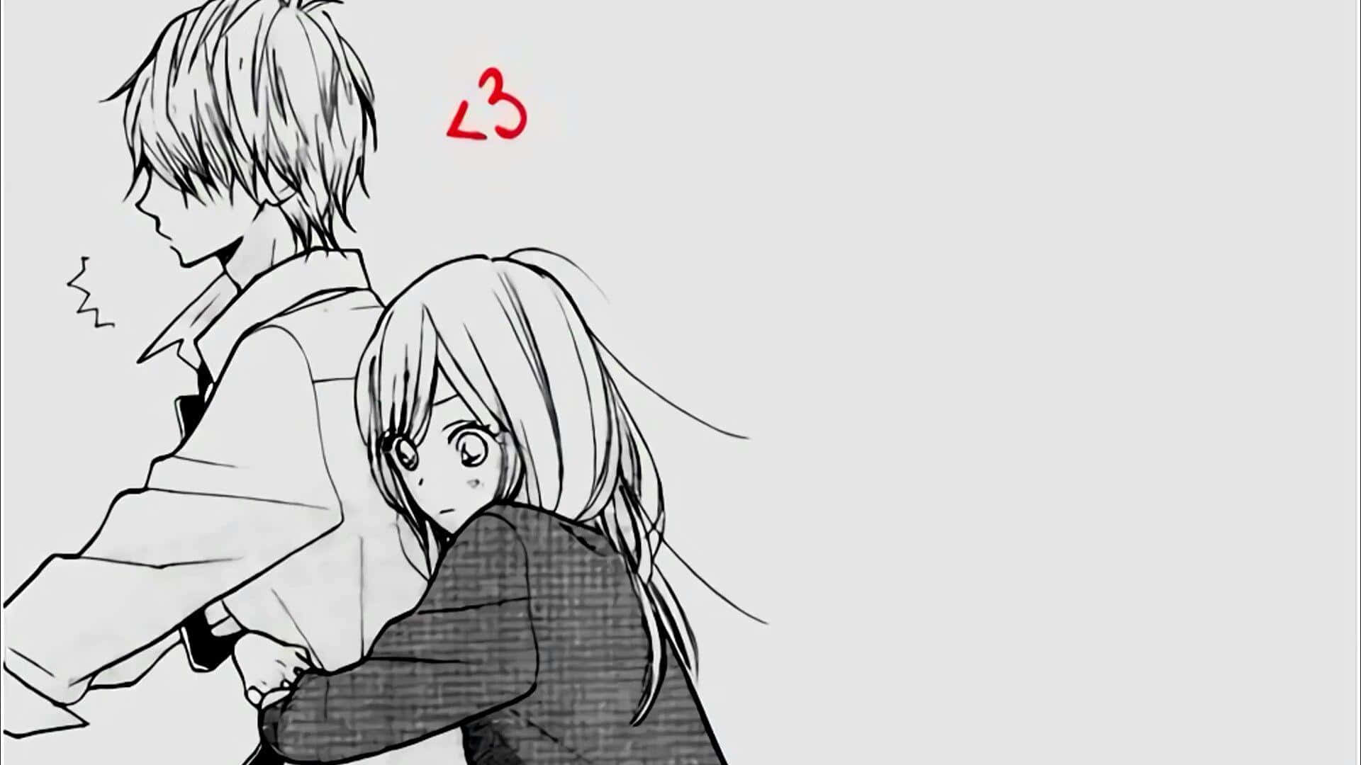 美しい白黒アニメシーン 壁紙
