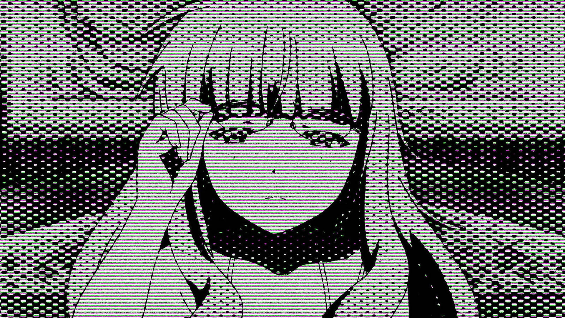 美少女グリッチ壁紙