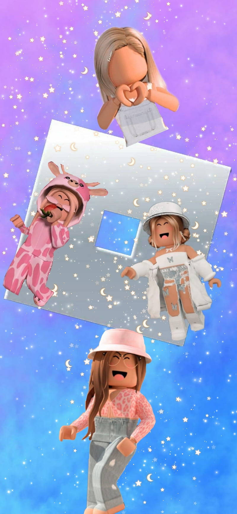 美的なRobloxガールズコラージュ 壁紙