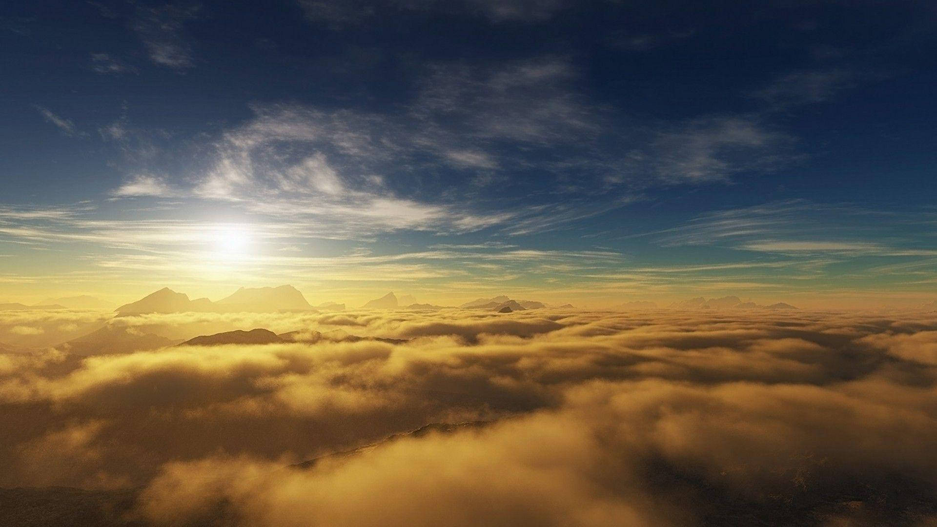 美的な黄色い雲 壁紙