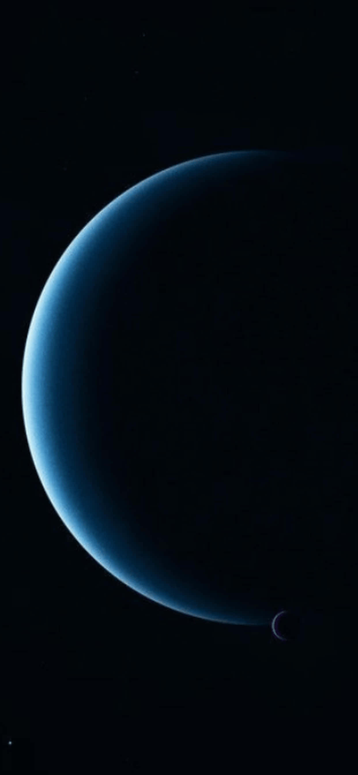 背景に月がある青い惑星 壁紙