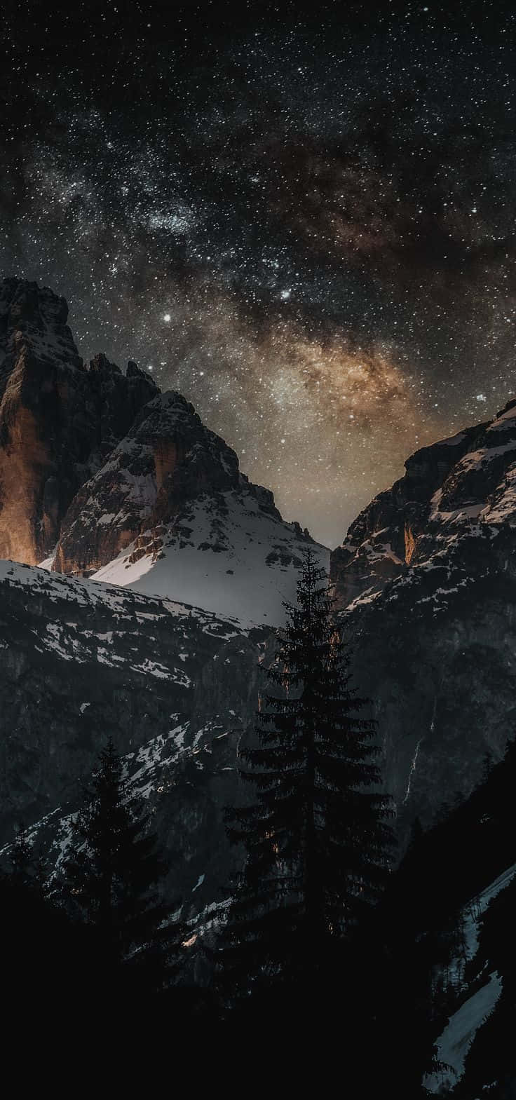 自然景観 暗い山々の写真 壁紙