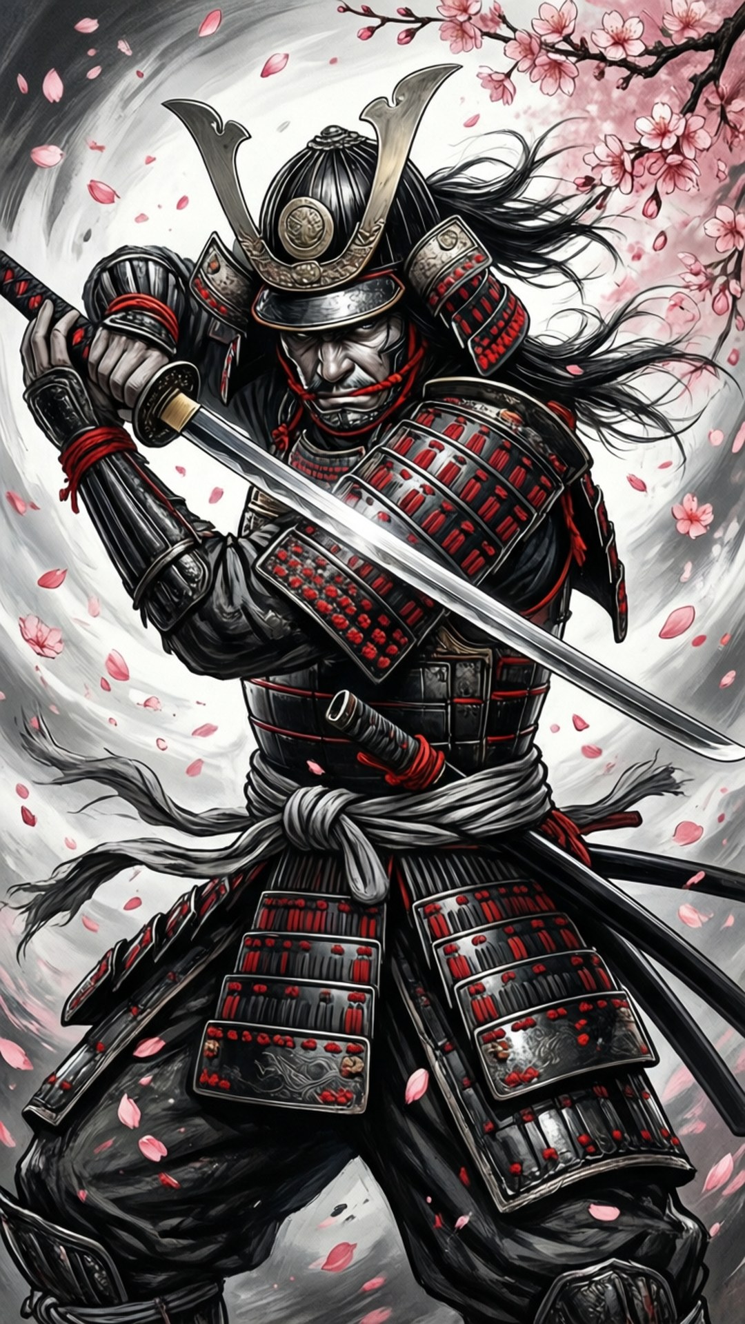 花吹雪の侍 壁紙
