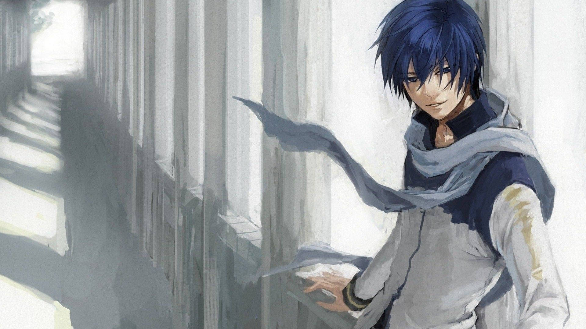 水色髪 アニメ少年 壁紙
