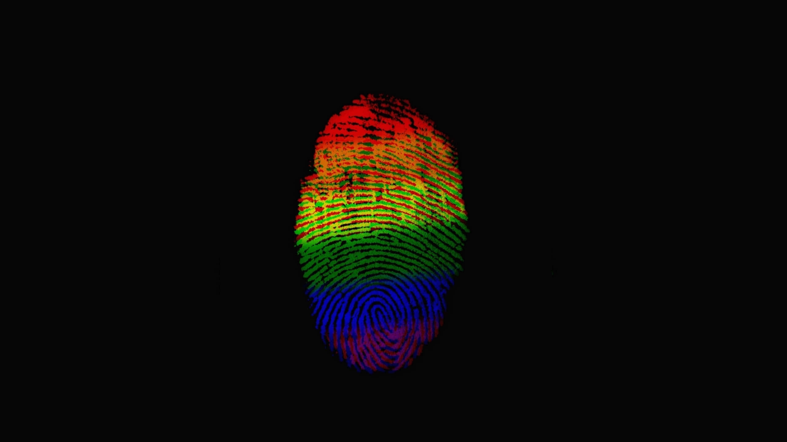 虹色の指紋マーク 1440p AMOLED 壁紙