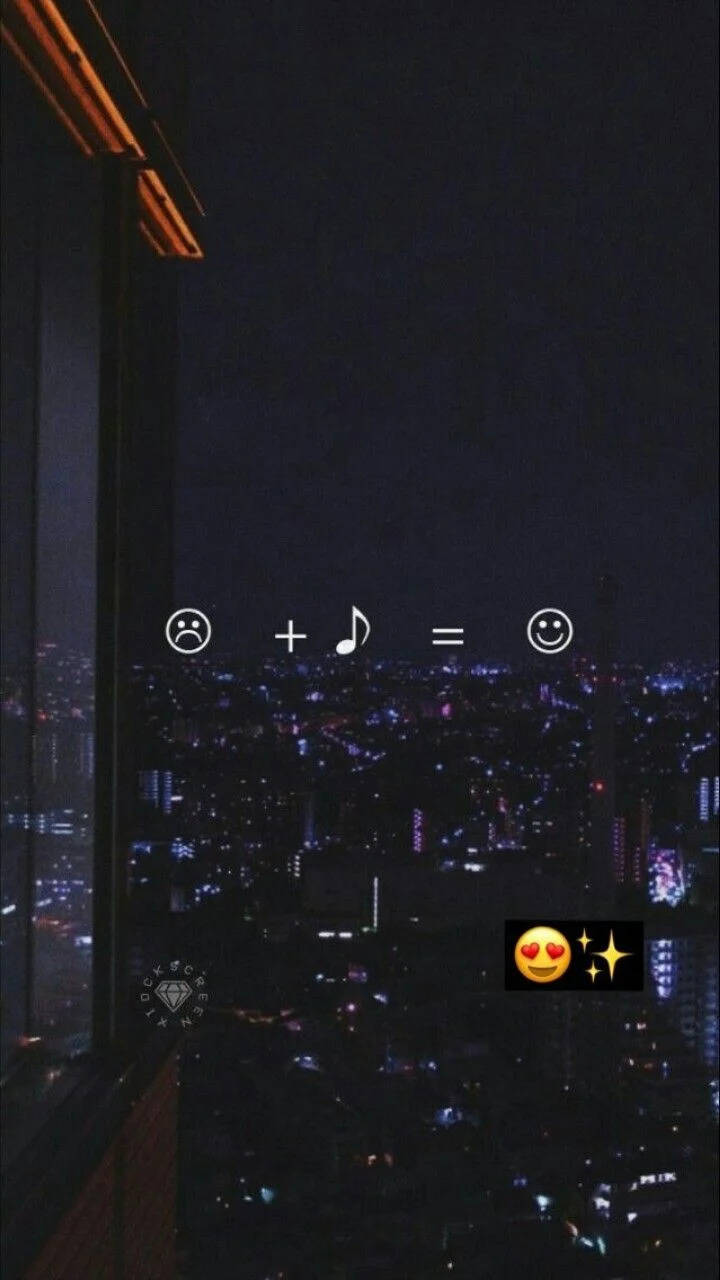 街並みに映える音楽絵文字の美学 壁紙