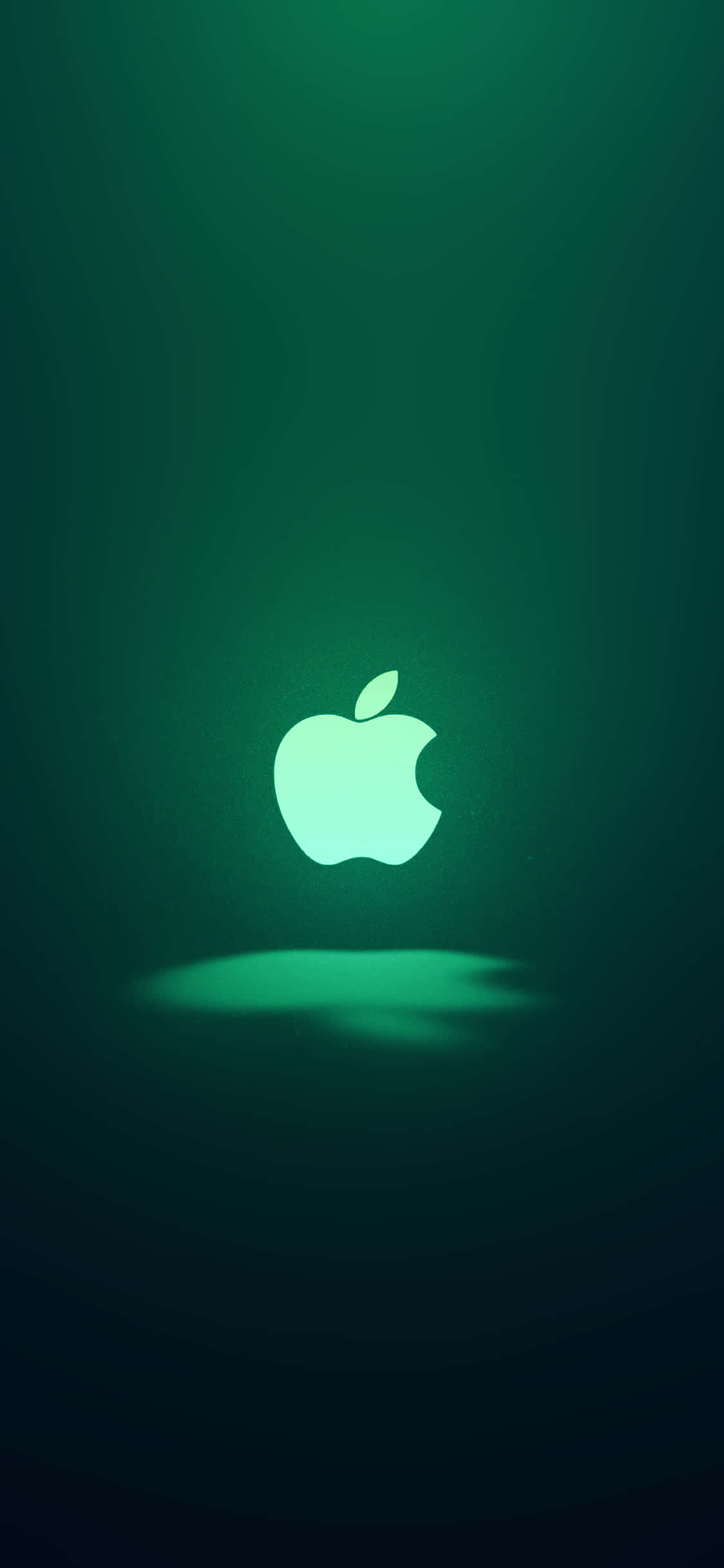 象徴的なiPhone 11 グリーン アップルロゴ 壁紙