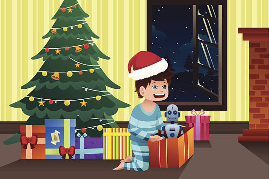 贈り物でいっぱいの居心地の良いクリスマス 壁紙