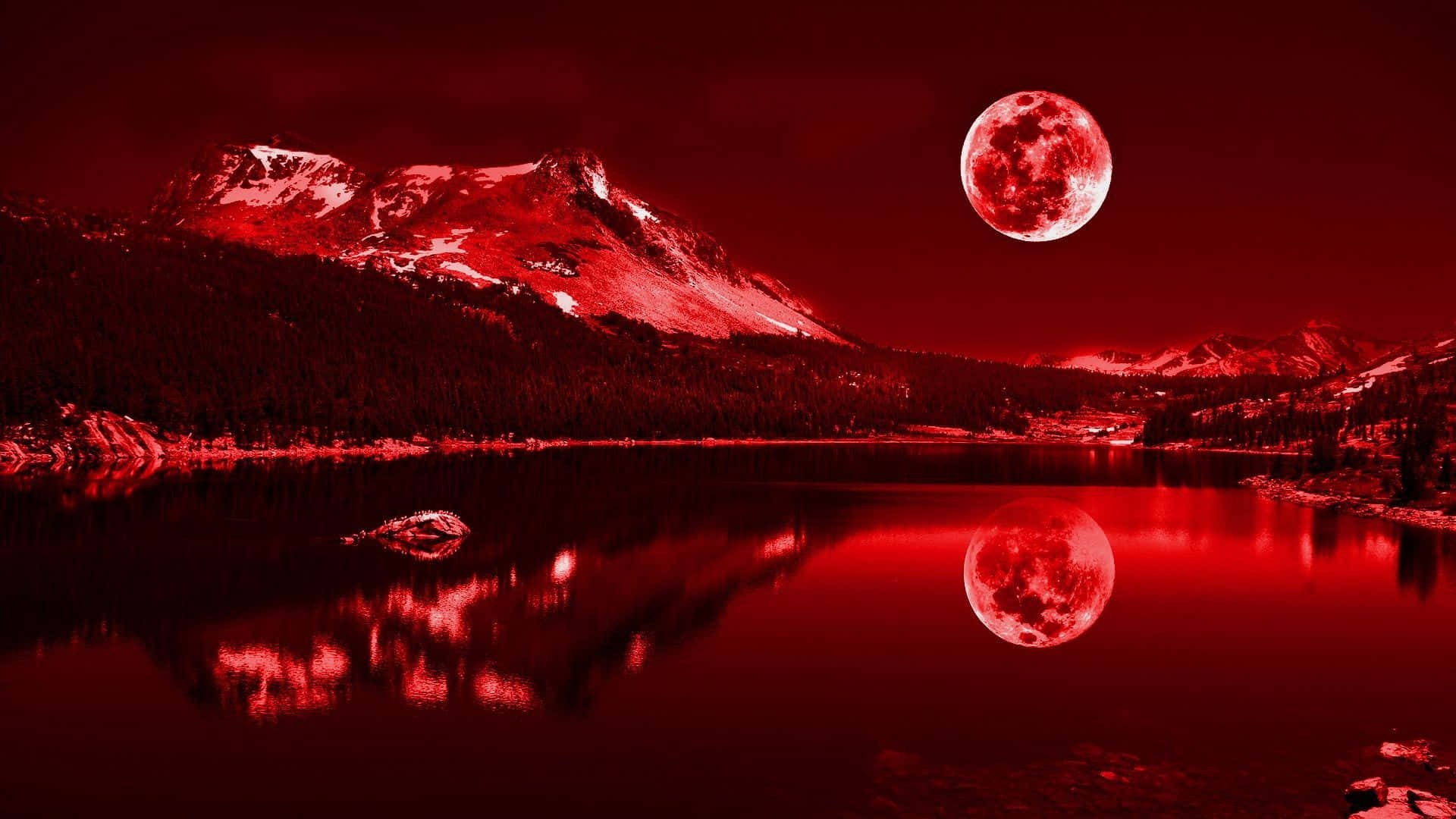 赤 1920x1080 壁紙
