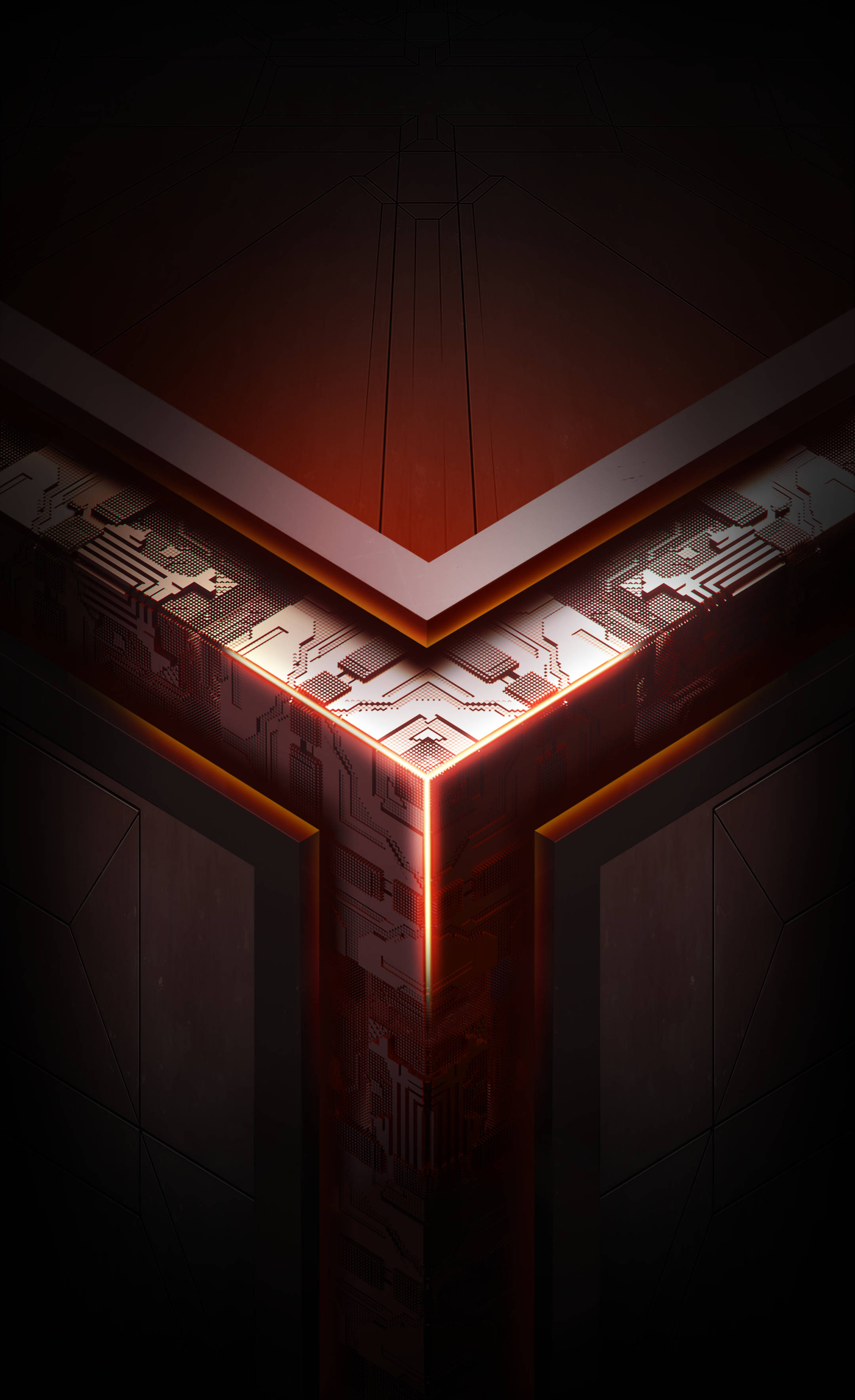 赤いASUS ROG Phoneロゴ 壁紙