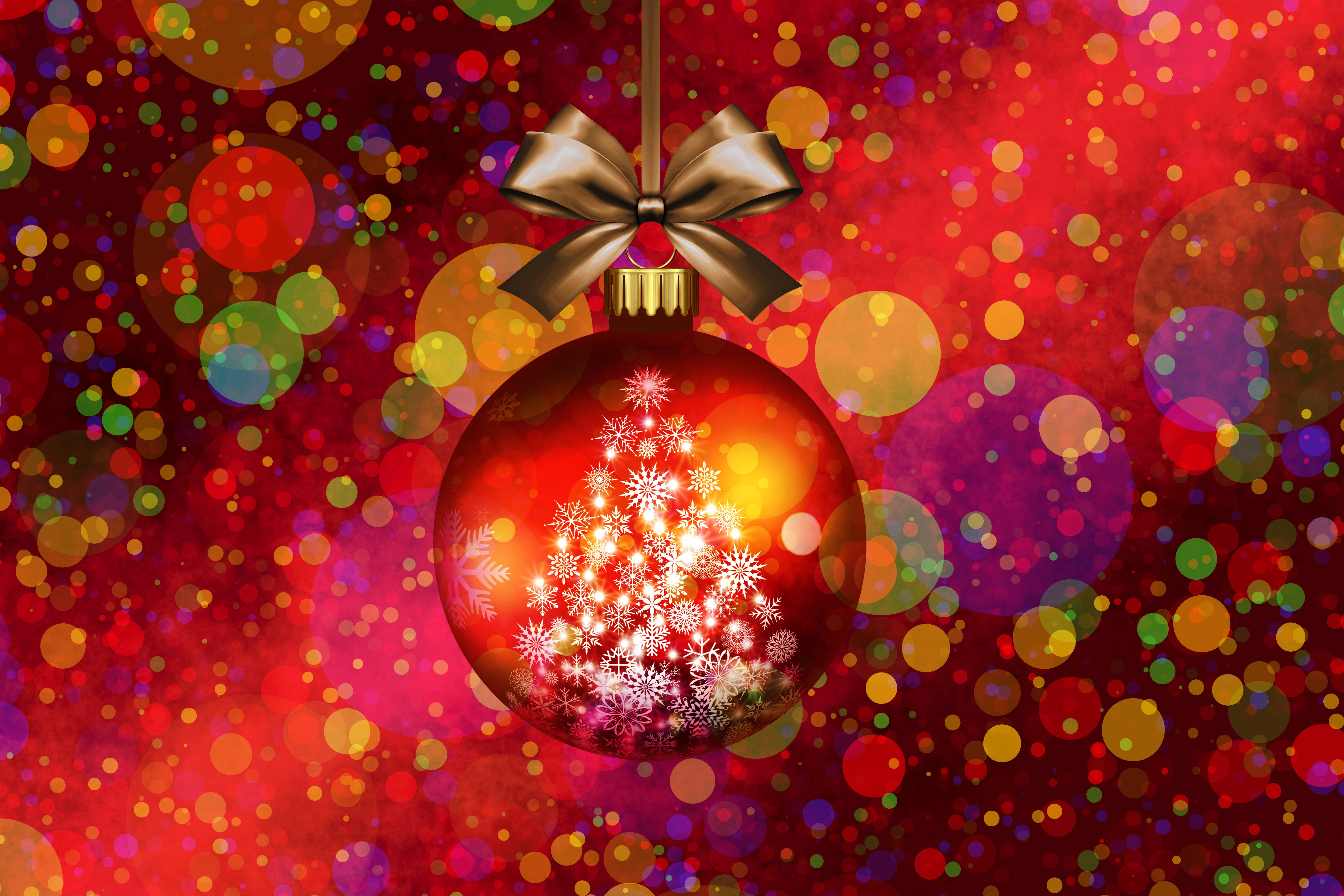 赤いクリスマスオーナメントグラフィック 壁紙