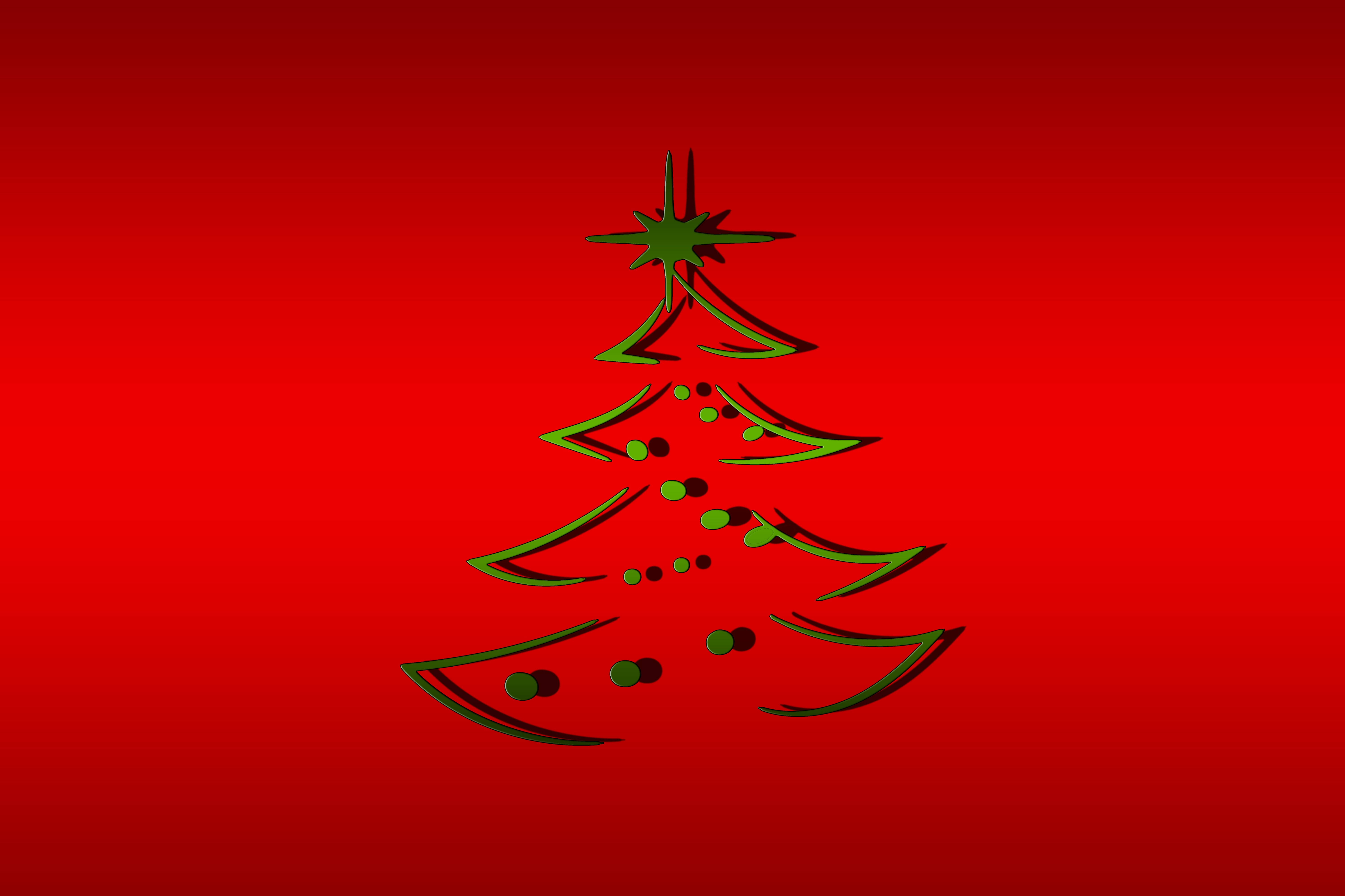 赤いクリスマスツリーのグラフィック 壁紙
