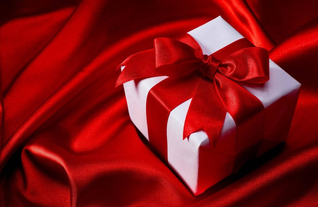 赤いクリスマスプレゼント 壁紙
