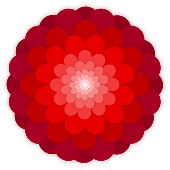 赤いグラデーションの花のイラスト 壁紙