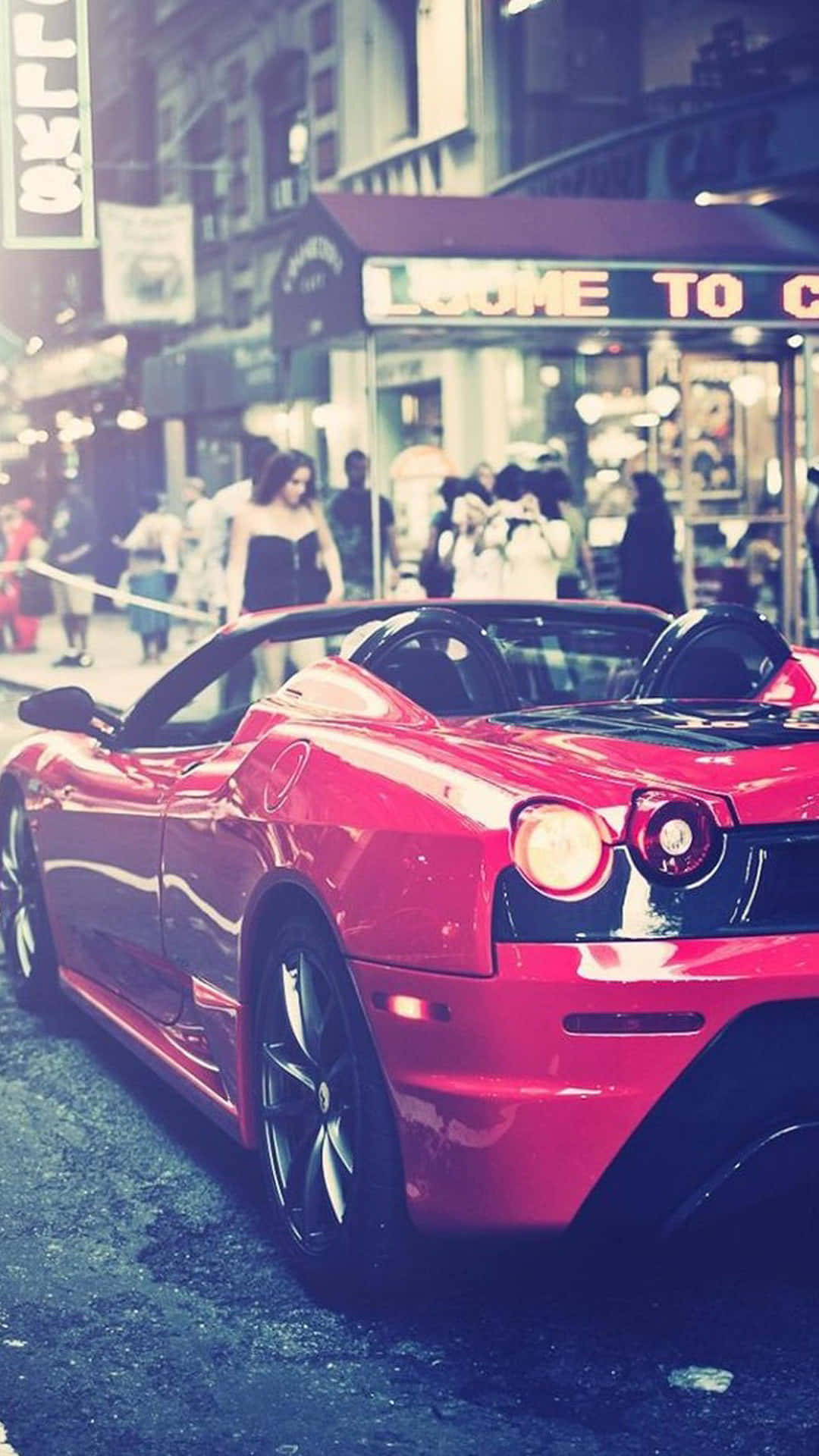 赤いフェラーリ ストリートレーシングカー 壁紙