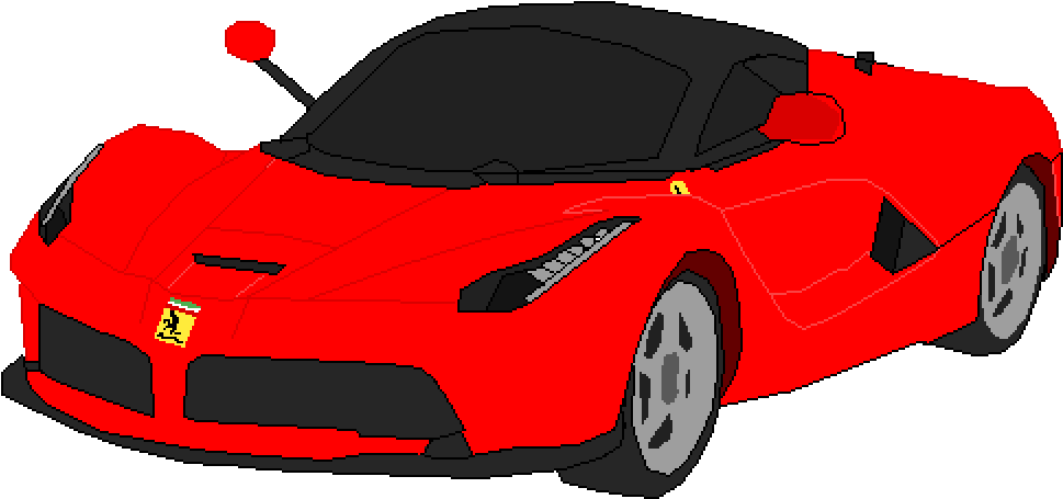 赤いフェラーリスポーツカーのイラスト 壁紙