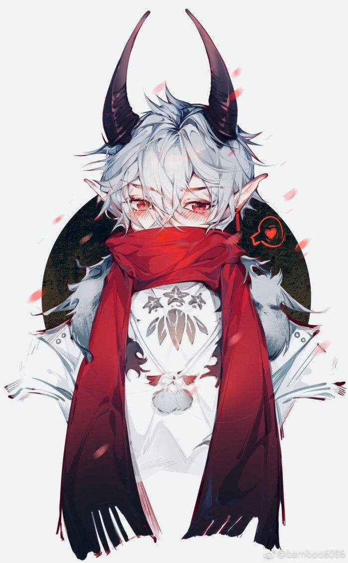 赤いマフラーの悪魔少年アニメ 壁紙