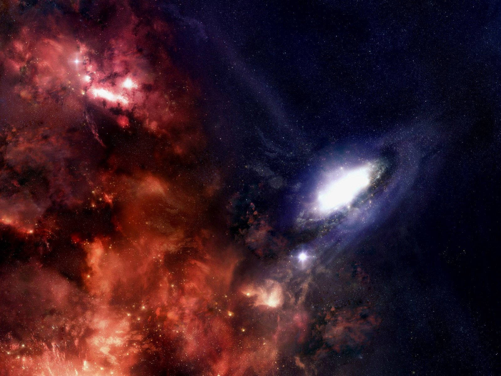 赤い星雲銀河宇宙の壁紙
