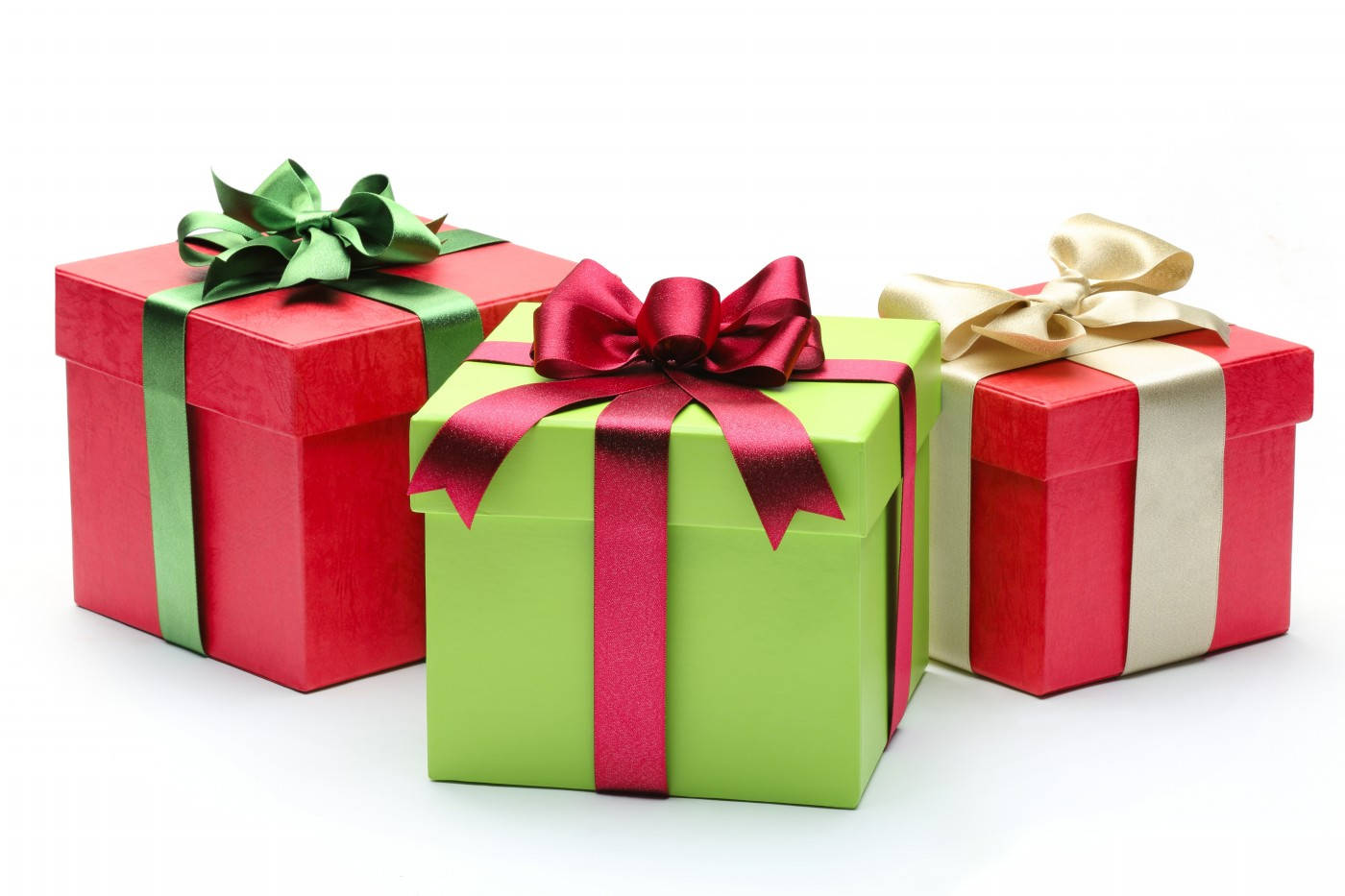 赤と緑のクリスマスプレゼント 壁紙
