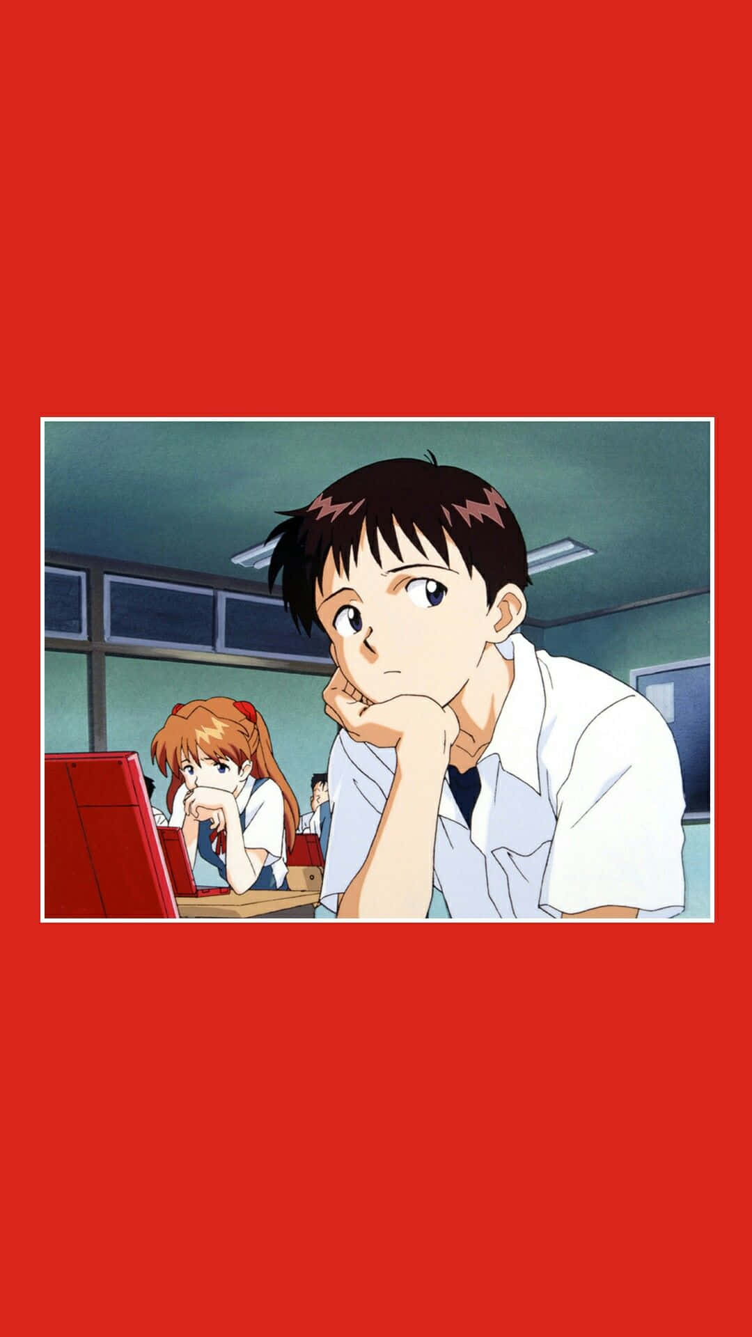 赤のネオン・ジェネシス アニメ風 壁紙