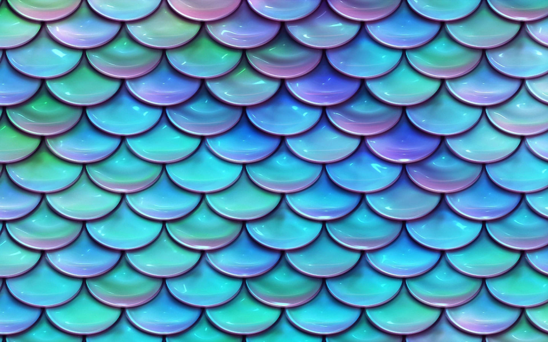 光るターコイズの人魚の鱗模様の壁紙背景
