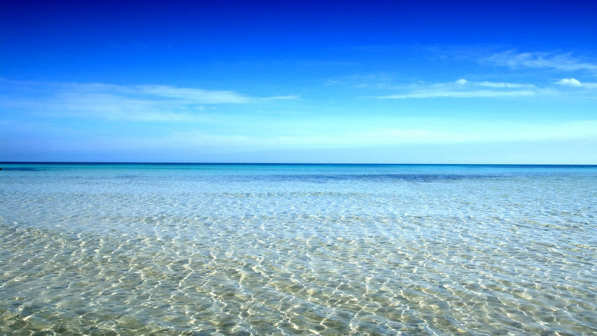 透き通る海の絶景 壁紙